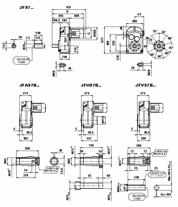 JF系列減速電機(jī)(GB10095-88)