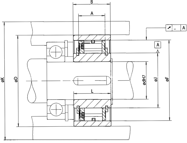 內部逆止器FXN-過盈連接安裝尺寸